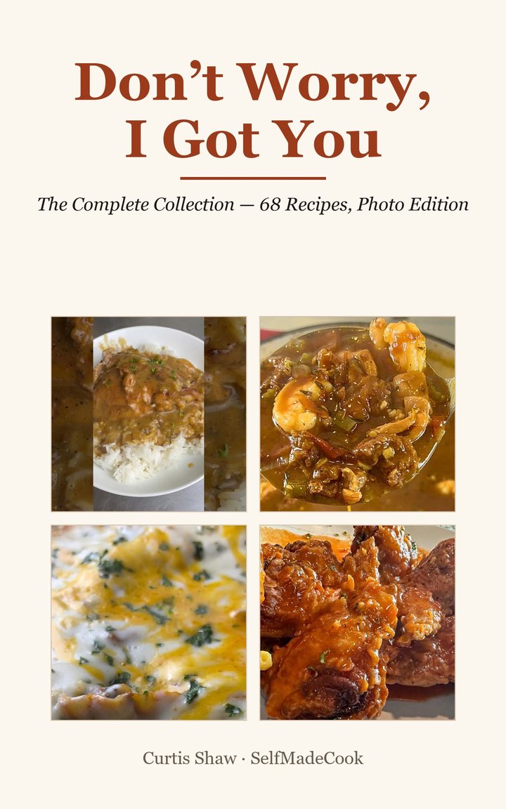 Don't Worry, I Got You — the SelfMadeCook cookbook cover