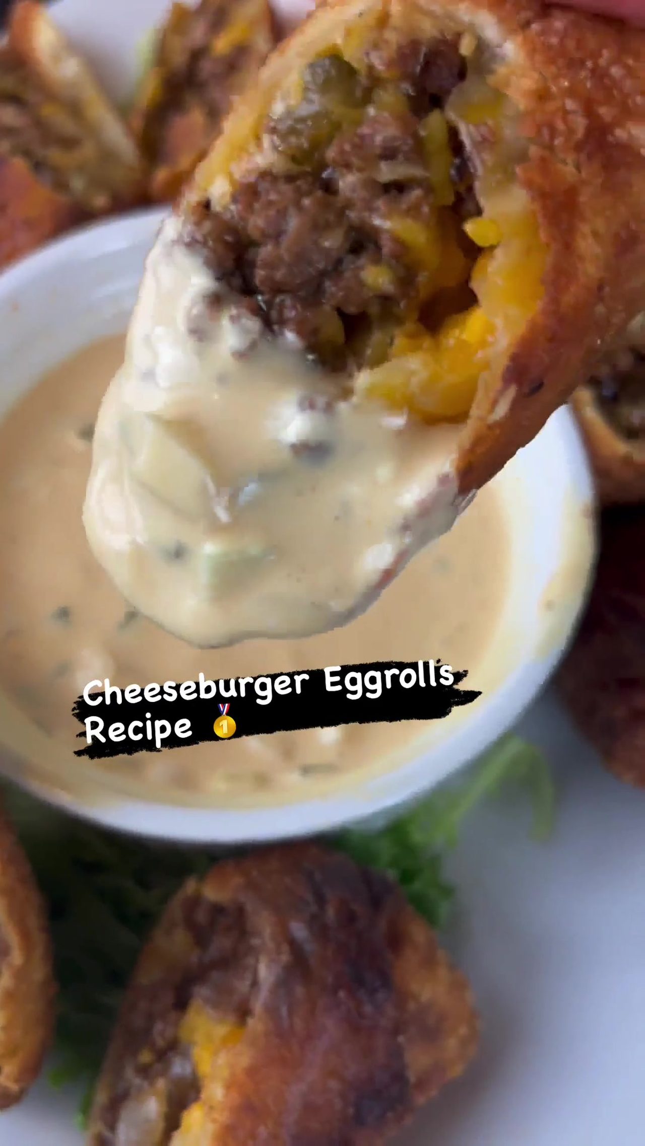 Cheeseburger Egg Rolls
